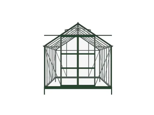 Estufa De Jardim Em Vidro Temperado 4 Mm Verde Kit De Ancoragem 9 M - Oteria
