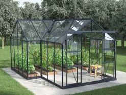 Estufa De Jardim Vidro Temperado 15,5 M Antracite - Narcisse