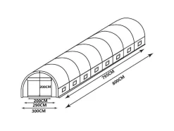 Estufa Em Tunel Ipomea - Altura 200 Cm - 24M