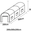 Estufa Em Tunel Ipomea 6M - Comp.300 X Larg.200 X Alt.200 Cm