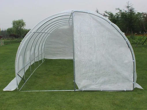 Estufa Tunel Com Estrutura Em Aco Galvanizado E Porta De 18 M , C600 X L300 X A200 Cm - Alocasia