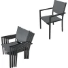 Firenze Conjunto De Moveis De Jardim Extensiveis Em Cinzento Têxtileno 8 Lugares - Antracite De Aluminio