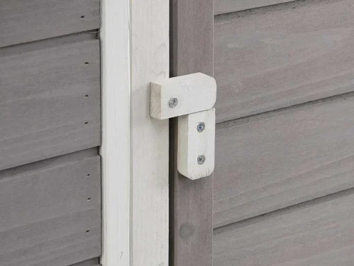 Galinheiro De Madeira Com Cercado, Para 4 Galinhas, C173 X L64 X A108 Cm Branco E Cinza - Levas