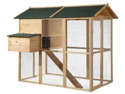 Galinheiro Em Madeira Com Cerca Para 8 Galinhas C. 201 X L. 142 X A. 171 Cm Natural - Gallus