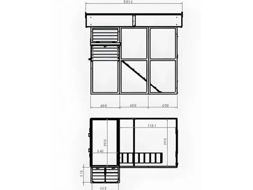 Galinheiro Em Madeira Com Cerca Para 8 Galinhas C. 201 X L. 142 X A. 171 Cm Natural - Gallus