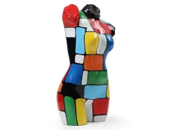 Grande Estátua Busto Em Resina C26 X L17 X A48 Cm Multicolor - Taviano
