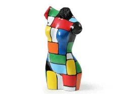 Grande Estátua Busto Em Resina C26 X L17 X A48 Cm Multicolor - Taviano