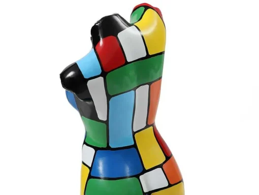 Grande Estátua Busto Em Resina C26 X L17 X A48 Cm Multicolor - Taviano