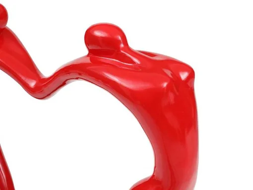 Grande Estátua Coracao Em Resina L49 X A55 Cm, Vermelho - Lovina