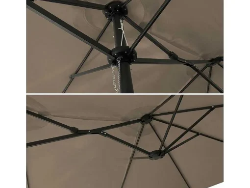 Guarda-Chuva Duplo 2,7X4,6M Linai Taupe