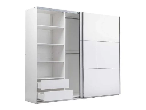 Guarda-Roupa 2 Portas De Correr, C250 Cm, Branco - Aniama