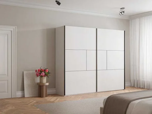 Guarda-Roupa 2 Portas De Correr, C250 Cm, Branco - Aniama