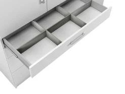 Guarda-Roupa 4 Portas E 4 Gavetas Com Espelho C200 Cm Branco - Nidawo