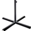Guarda-Sol Articulado Redondo Cinzento Em Aco Com Leds D. 2,93 M - Pocota
