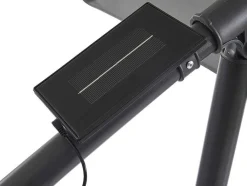 Guarda-Sol Articulado Redondo Cinzento Em Aco Com Leds D. 2,93 M - Pocota