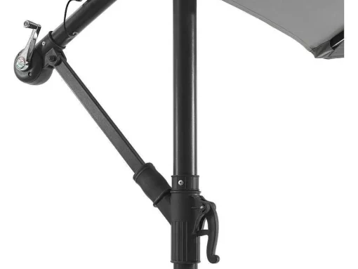 Guarda-Sol Articulado Redondo Cinzento Em Aco Com Leds D. 2,93 M - Pocota