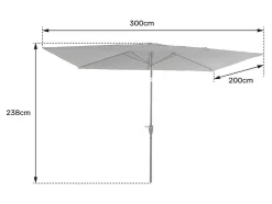Hapuna Guarda-Chuva Rectangular Recto 2X3M Azul