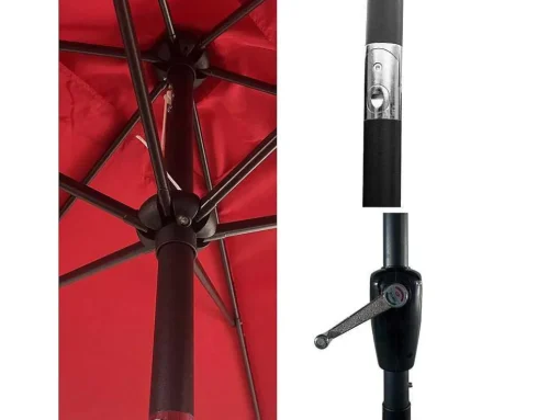 Hapuna Guarda-Chuva Reto Retangular 2X3M Vermelho