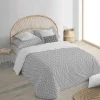 Housse De Coussin 100% Coton 1 Piece Gris Imprime Geometrique 30X50