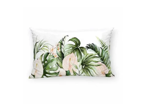 Housse De Coussin 100% Coton 1 Piece Rose Saumon A Fleurs 30X50