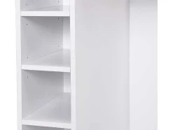 Ilha Central De Cozinha Com 6 Gavetas E 4 Nichos Em Mdf Natural Claro E Branco - Pomarela