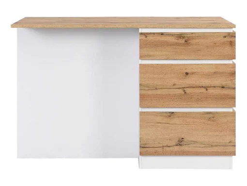 Ilha Central De Cozinha Com 6 Gavetas E 4 Nichos Em Mdf Natural Claro E Branco - Pomarela