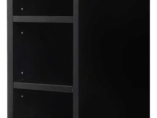 Ilha Central De Cozinha Com 6 Gavetas E 4 Nichos Em Mdf Natural Claro E Preto - Pomarela