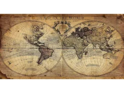 Impressao Em Tela Mapa Do Mundo 1, Multicolorido, 120X4X60 Cm, Epikasa