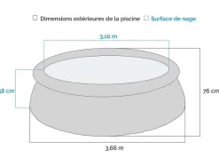Intex 28132Np - Piscina Redonda Easy Set Com Bomba Filtro, 366X76 Cm