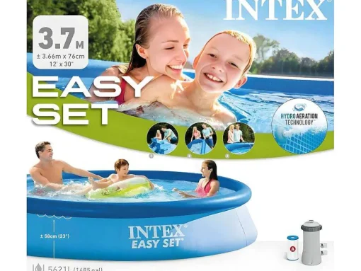 Intex 28132Np - Piscina Redonda Easy Set Com Bomba Filtro, 366X76 Cm