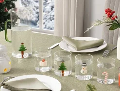 Jarro + Conjunto De 4 Copos Com Motivos De Natal - Scopa
