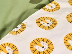 Jogo De Cama De Criança Algodao 57 Fios/Cm , Capa De Edredão 140 X 200 Cm + 1 Fronha 63 X 63 Cm, Motivo Selva - Junglia