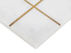 Jogo De Tabuleiro, Jogo Do Galo, Marmore E Latao Dourado E Branco, C20,5 X A2,5 X L20,5 Cm - Tactoe