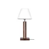Lampada De Mesa Quad, Nogueira, Branco, 30X30X65 Cm, Epikasa