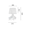 Lampada De Mesa Tilda, Carvalho, Cromo, Antracite, 30X30X43,5 Cm, Epikasa