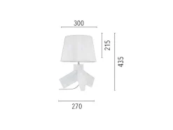 Lampada De Mesa Tilda, Carvalho, Cromo, Antracite, 30X30X43,5 Cm, Epikasa