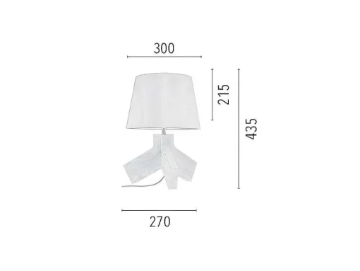 Lampada De Mesa Tilda, Carvalho, Cromo, Antracite, 30X30X43,5 Cm, Epikasa