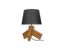 Lampada De Mesa Tilda, Carvalho, Cromo, Antracite, 30X30X43,5 Cm, Epikasa