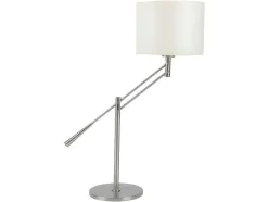 Lampada De Mesa Toro, Aco, Ecru, 46,5X22X66 Cm, Epikasa