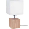 Lampada De Mesa Trongo, Carvalho, Branco, Antracite, 15X15X31 Cm, Epikasa