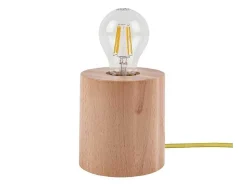 Lampada De Mesa Trongo, Sonoma, Amarelo, 10X10X10 Cm, Epikasa