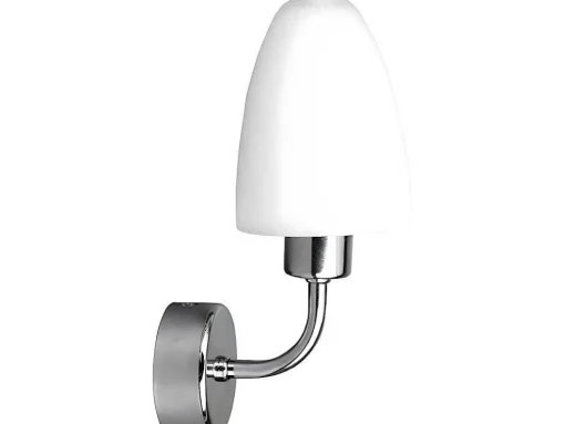 Lampada De Parede Aquatic, Cromio, Branco, 11,5X12,5X22,5 Cm, Epikasa