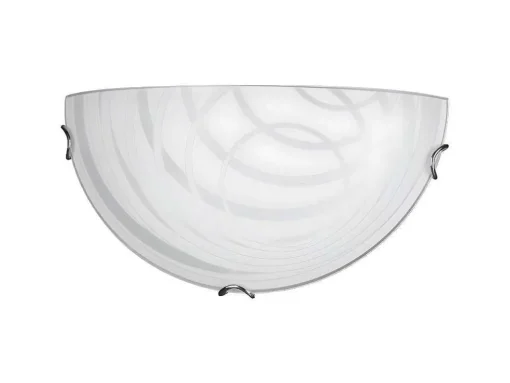 Lampada De Parede Sydney, Cromio, Branco, 30X9X15 Cm, Epikasa