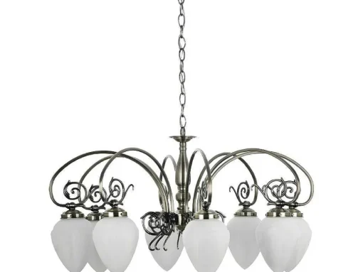 Lampada De Suspensao Bossa, Latao, Branco, 76X76X95 Cm, Epikasa