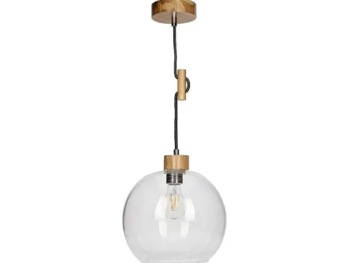 Lampada De Suspensao Svea, Carvalho, Antracite, 24X24X100 Cm, Epikasa