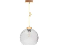 Lampada De Suspensao Svea, Carvalho, Amarelo, 24X24X100 Cm, Epikasa
