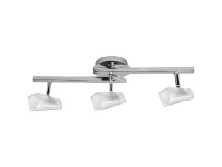 Lampada De Tecto Ariel, Cromio, Branco, 50,5X16,5X14 Cm, Epikasa