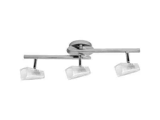Lampada De Tecto Ariel, Cromio, Branco, 50,5X16,5X14 Cm, Epikasa