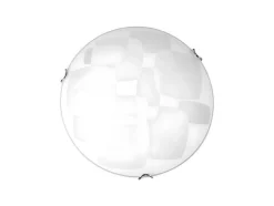Lampada De Tecto Chicago, Cromio, Branco, 30X30X9 Cm, Epikasa