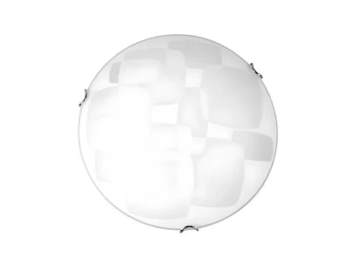 Lampada De Tecto Chicago, Cromio, Branco, 30X30X9 Cm, Epikasa